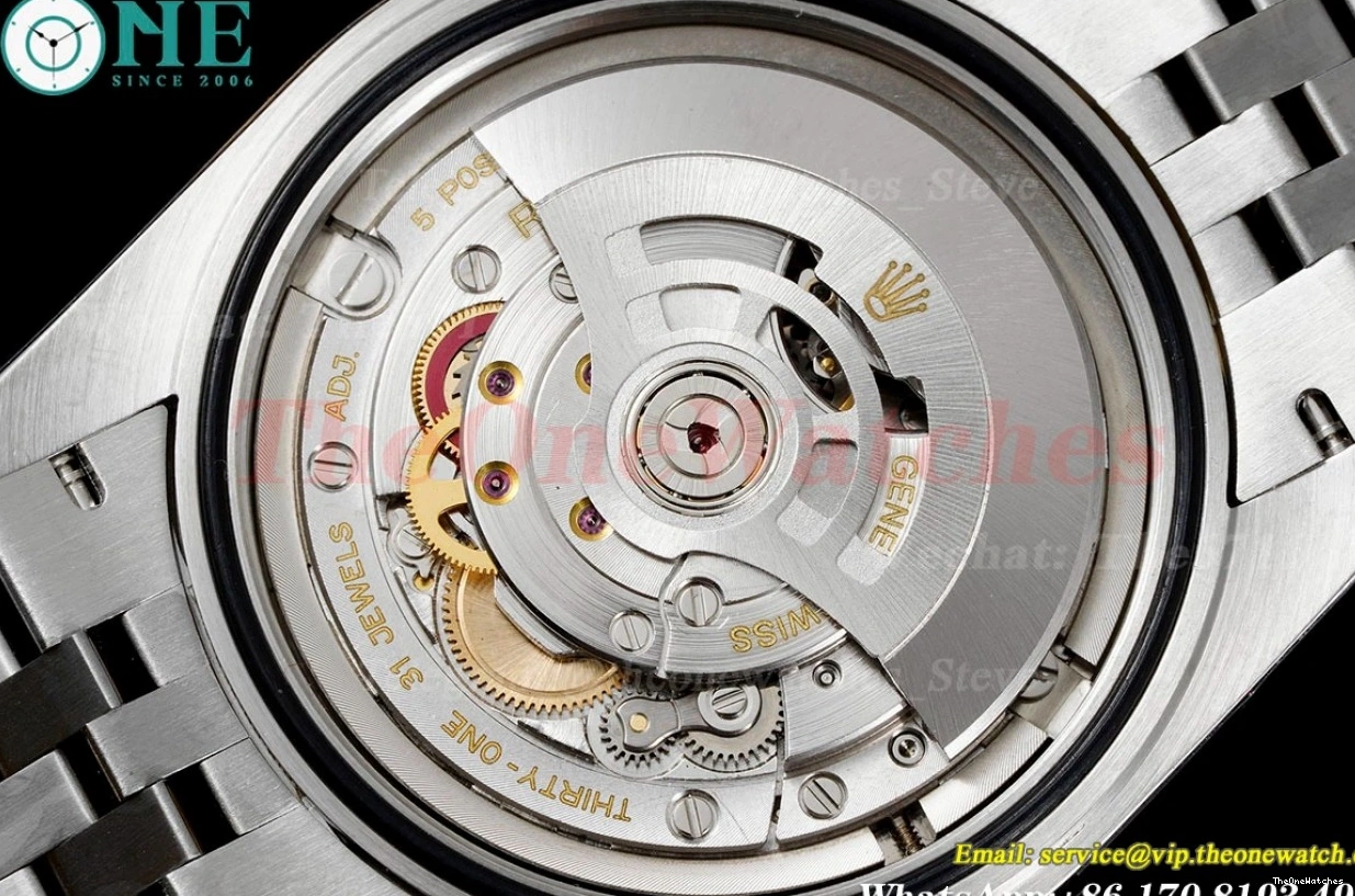 126334 GMF 41mm SS VR3235 Textured Green SS Datejust Dial 0214